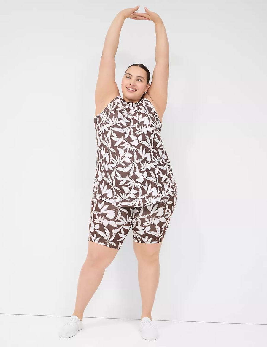 Women Lane Bryant LIVI High-Rise Recycled LIVI Soft Knee Shorts Brown | NNJ8580UC