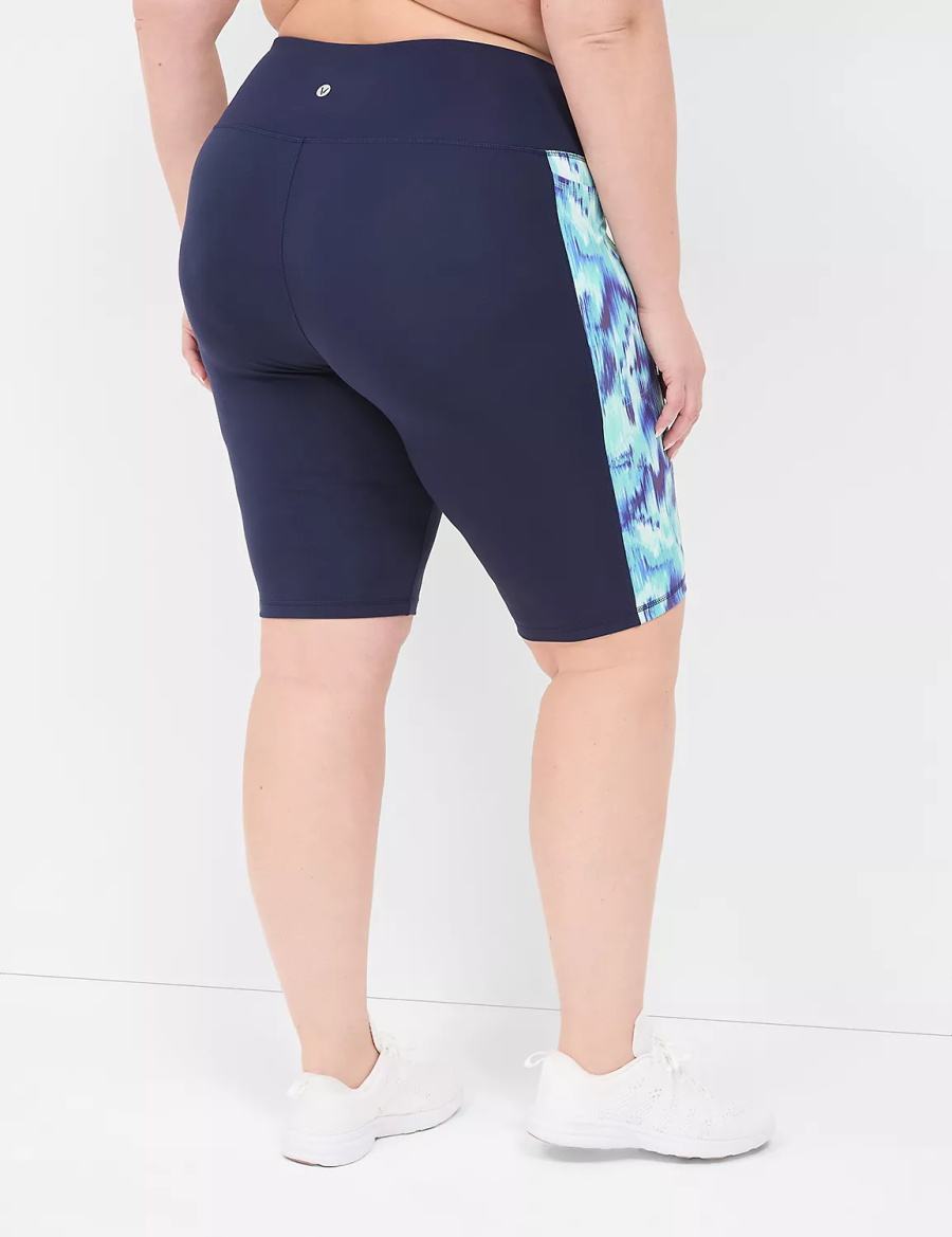 Women Lane Bryant LIVI High-Rise Recycled LIVI Soft Knee Shorts Dark Blue | ZWS27100SK