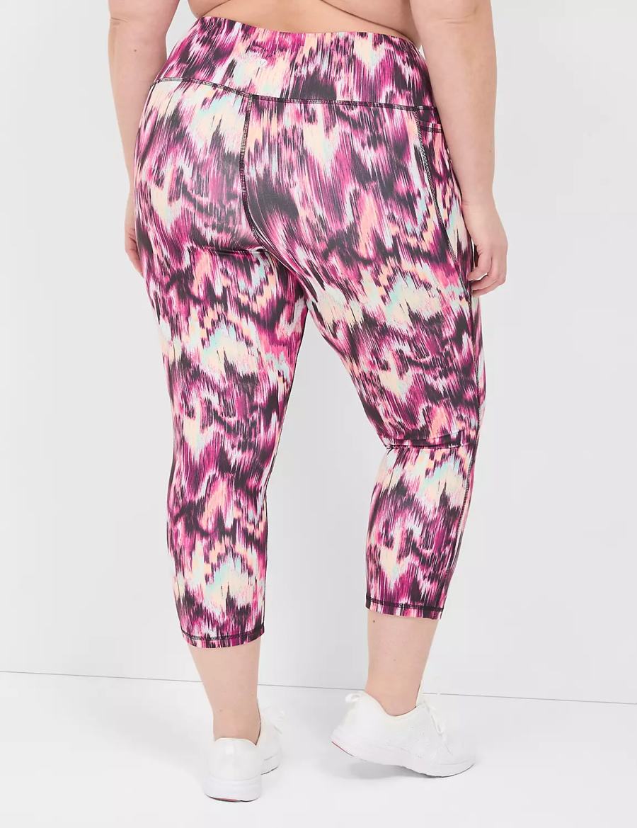 Women Lane Bryant LIVI High-Rise Recycled LIVI Soft Capri Leggings Pink | WCX843KX