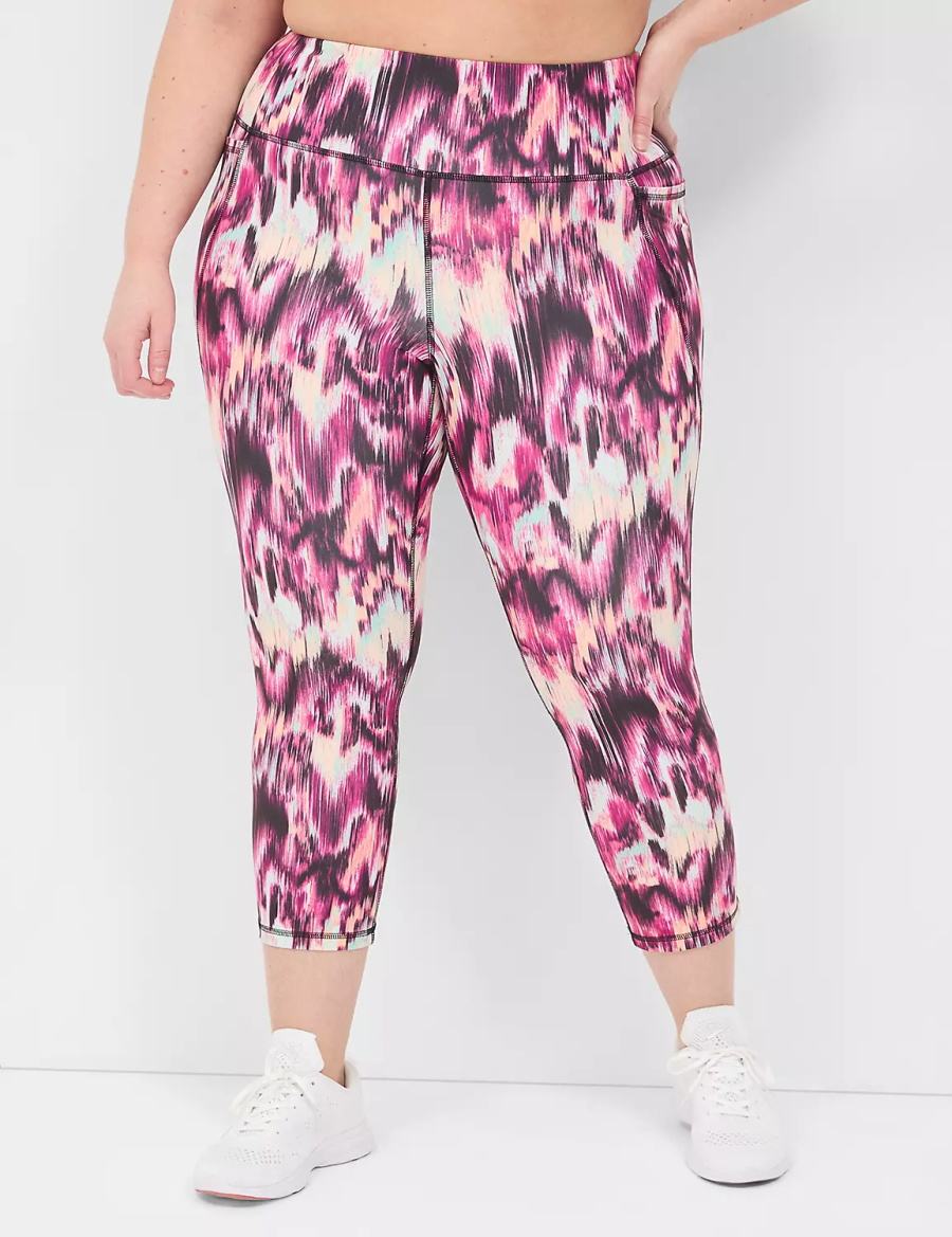 Women Lane Bryant LIVI High-Rise Recycled LIVI Soft Capri Leggings Pink | WCX843KX