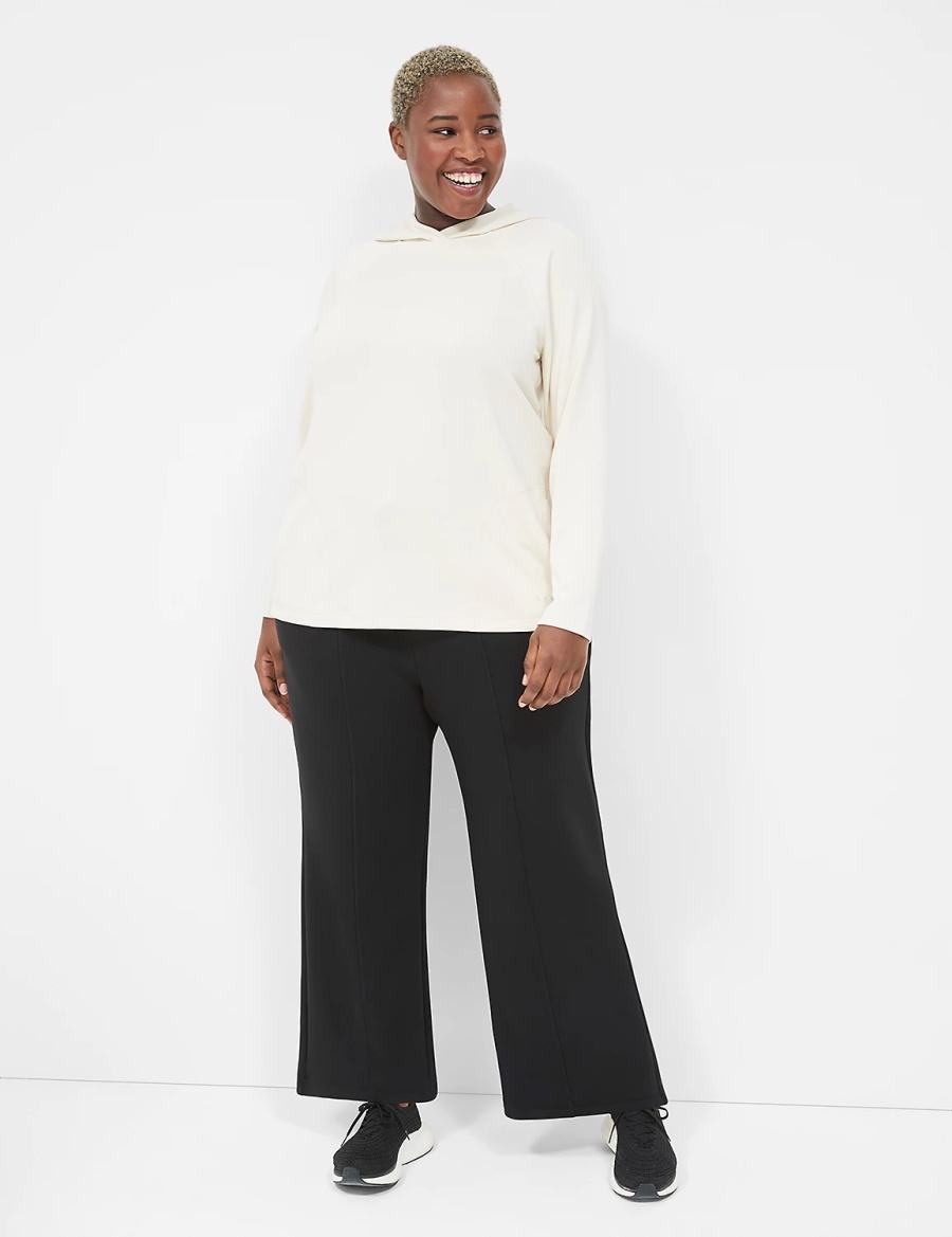 Women Lane Bryant LIVI Hooded Journey Pullover Pullover White | LAX8976BP