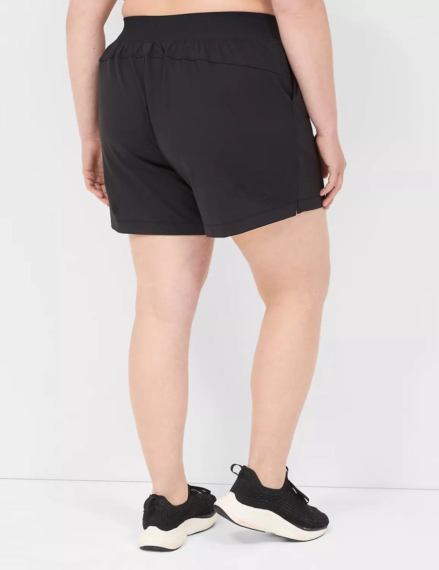 Women Lane Bryant LIVI Knit Shorts Black | DDQ6136KX