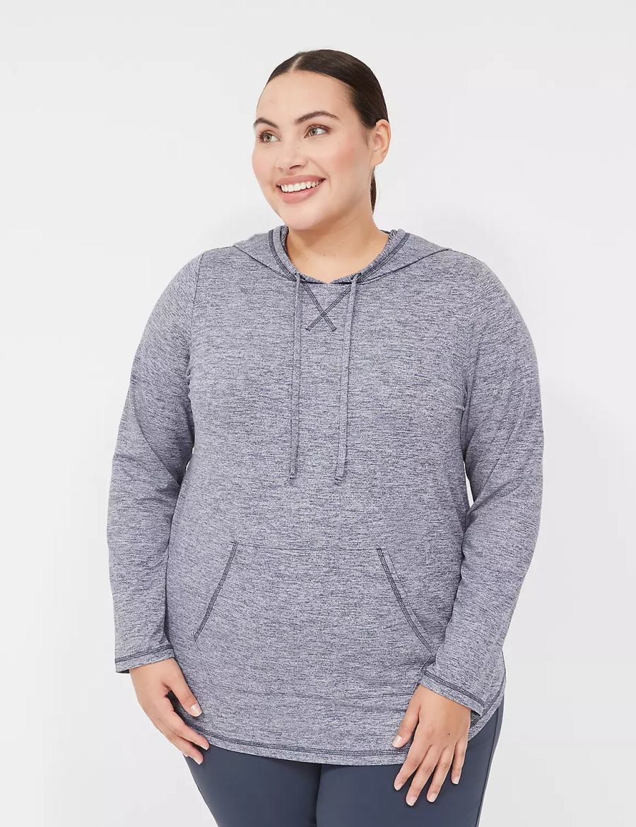 Women Lane Bryant LIVI Long-Sleeve Recycled LIVI Soft Hoodie Navy | YZO9049TT