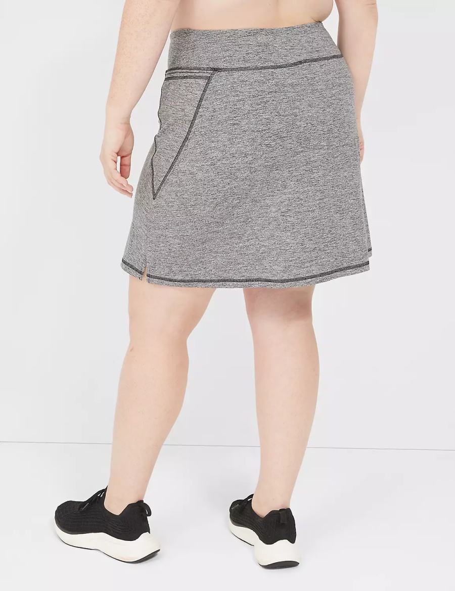 Women Lane Bryant LIVI Recycled LIVI Soft Marl Shorts Black White | KXP9356YV