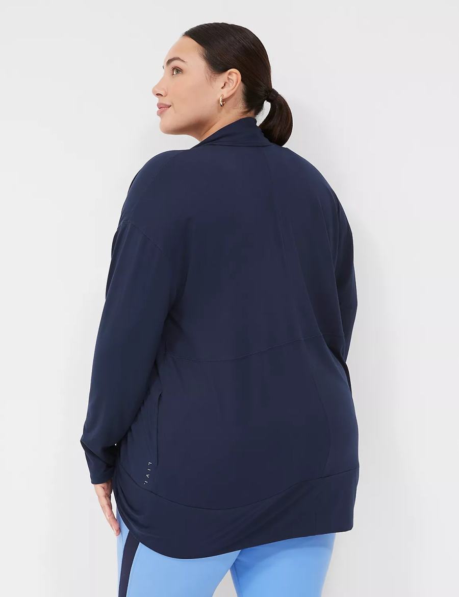 Women Lane Bryant LIVI Recycled LIVI Soft Cocoon Overpiece Robe Navy | SLS6512VK