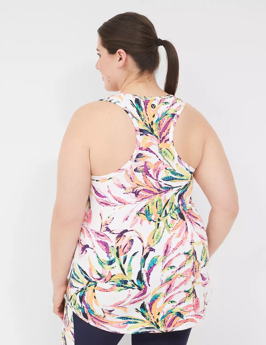 Women Lane Bryant LIVI Scoop-Neck Wicking Racerback Tank Top Multicolor | ROF1027GC