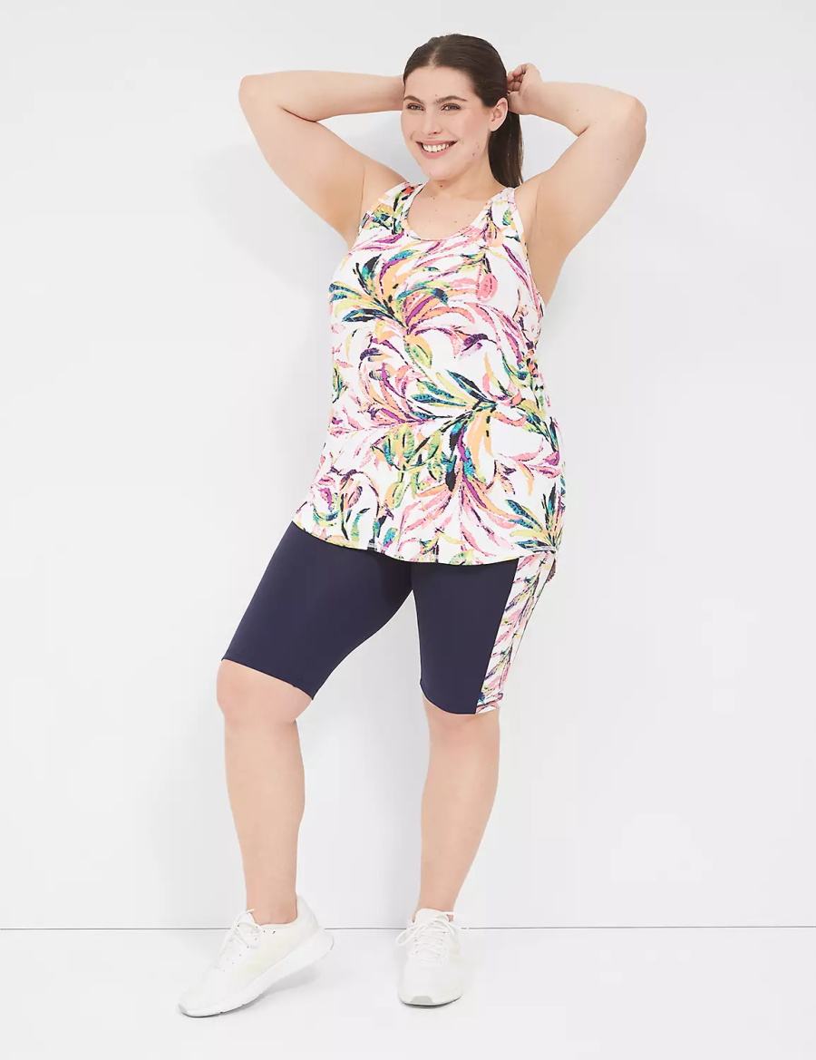 Women Lane Bryant LIVI Scoop-Neck Wicking Racerback Tank Top Multicolor | ROF1027GC