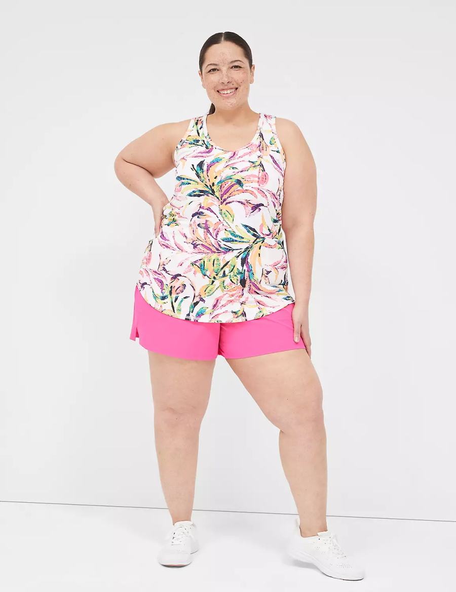 Women Lane Bryant LIVI Stretch Woven Shorts Light Pink | JIJ4075IF