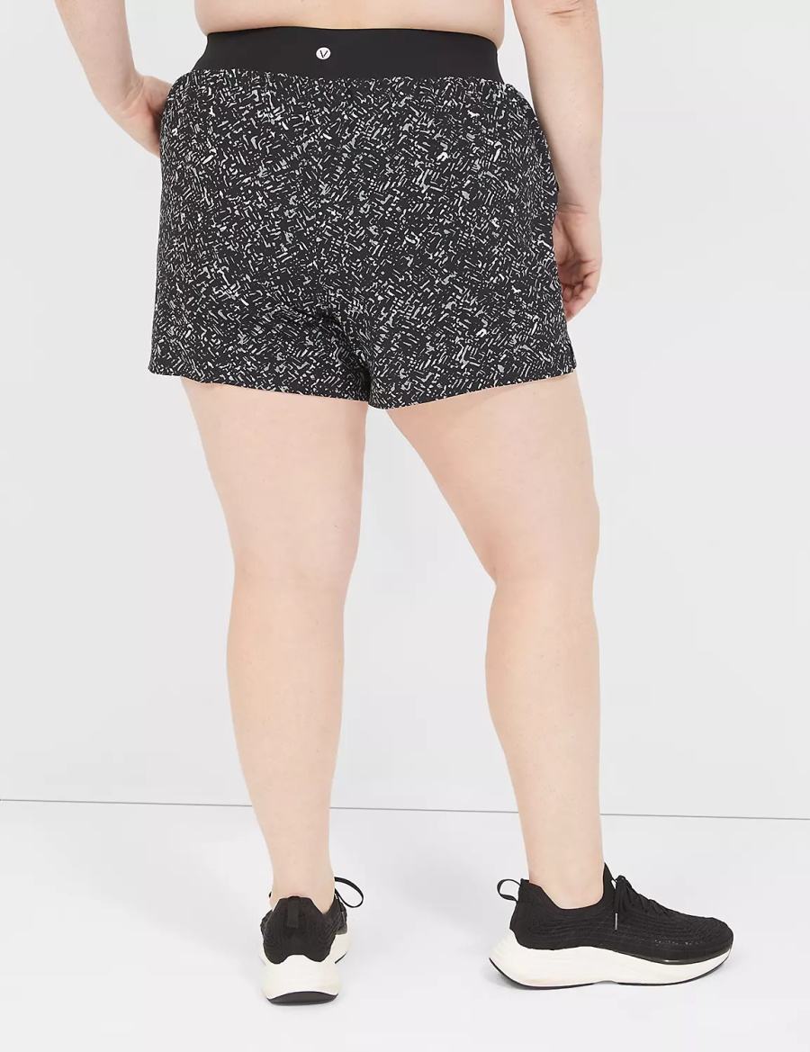 Women Lane Bryant LIVI Stretch Woven Shorts Black | KPU9939HO