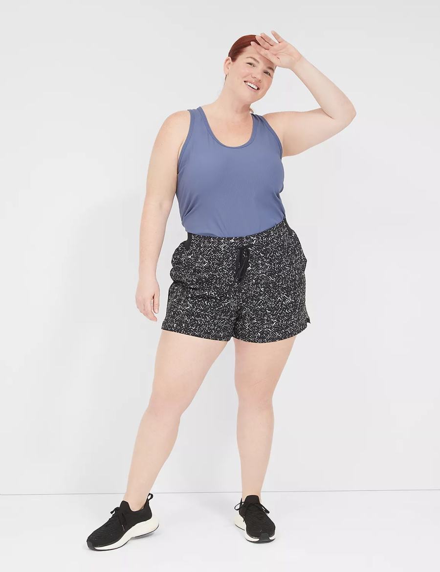 Women Lane Bryant LIVI Stretch Woven Shorts Black | KPU9939HO