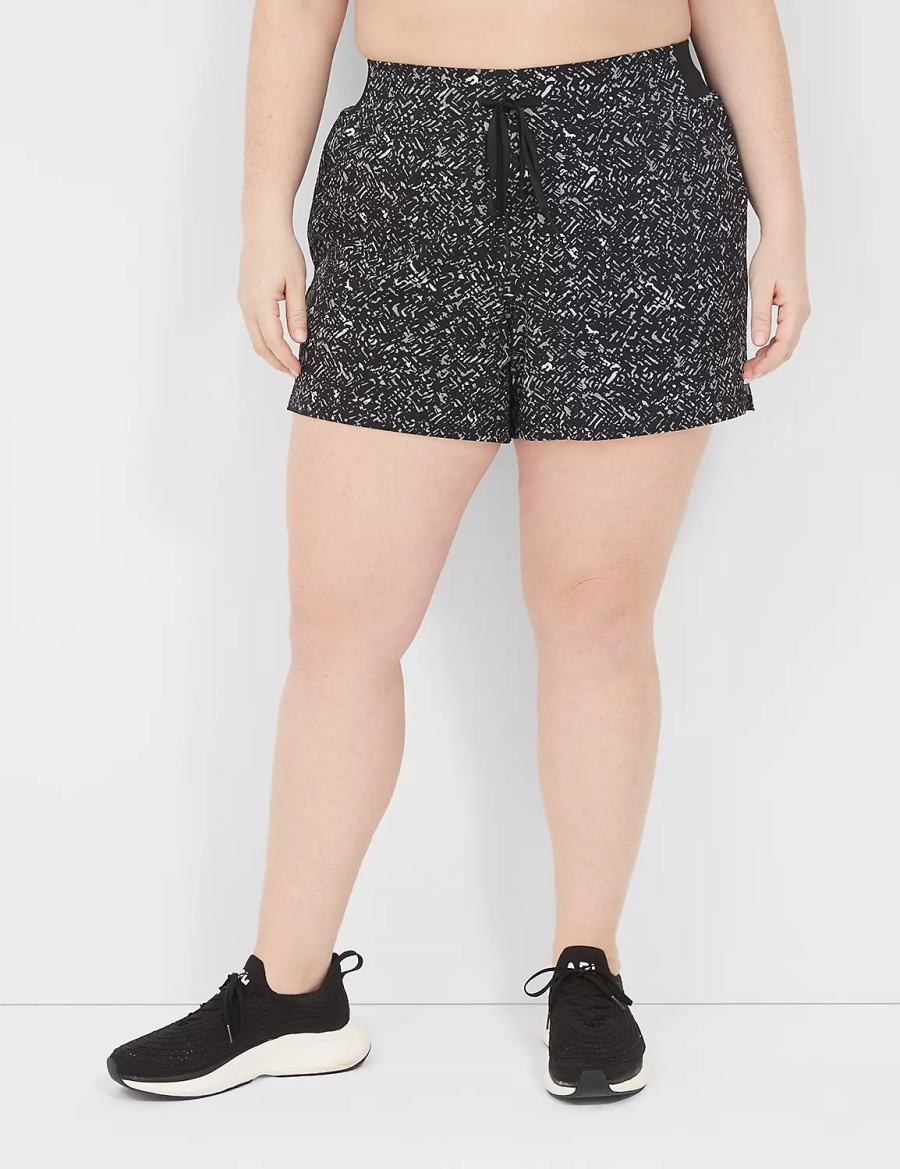 Women Lane Bryant LIVI Stretch Woven Shorts Black | KPU9939HO