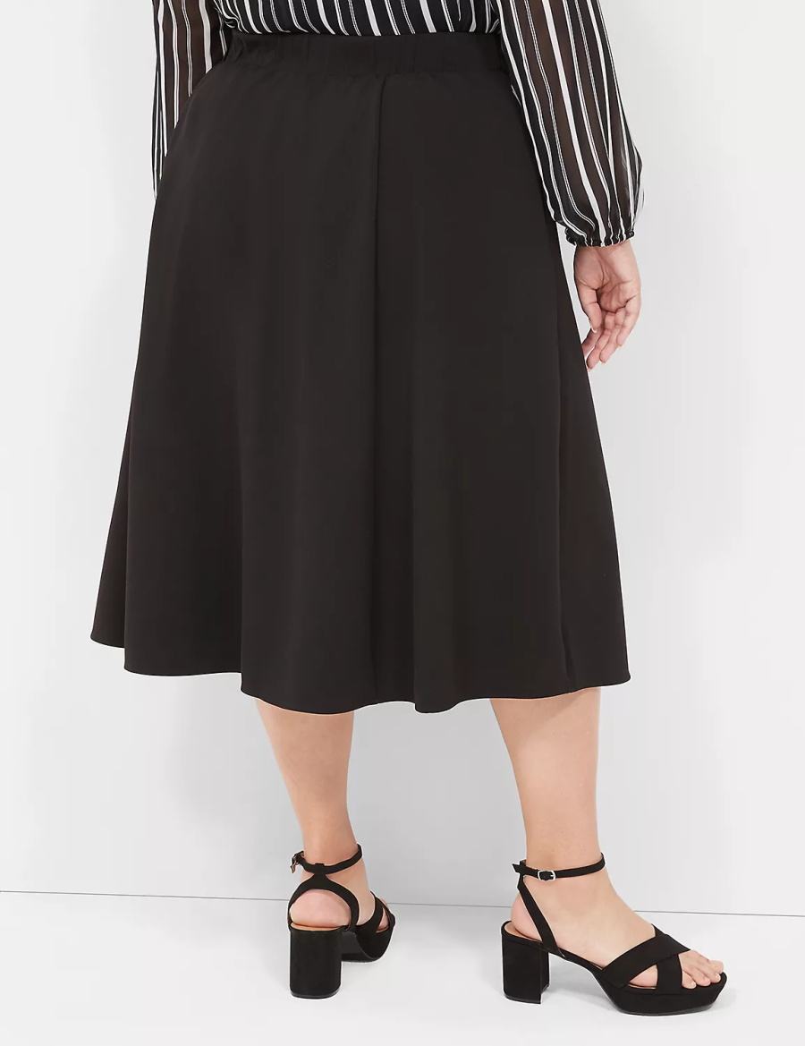 Women Lane Bryant Lena Skirts Black | DKO594ZN