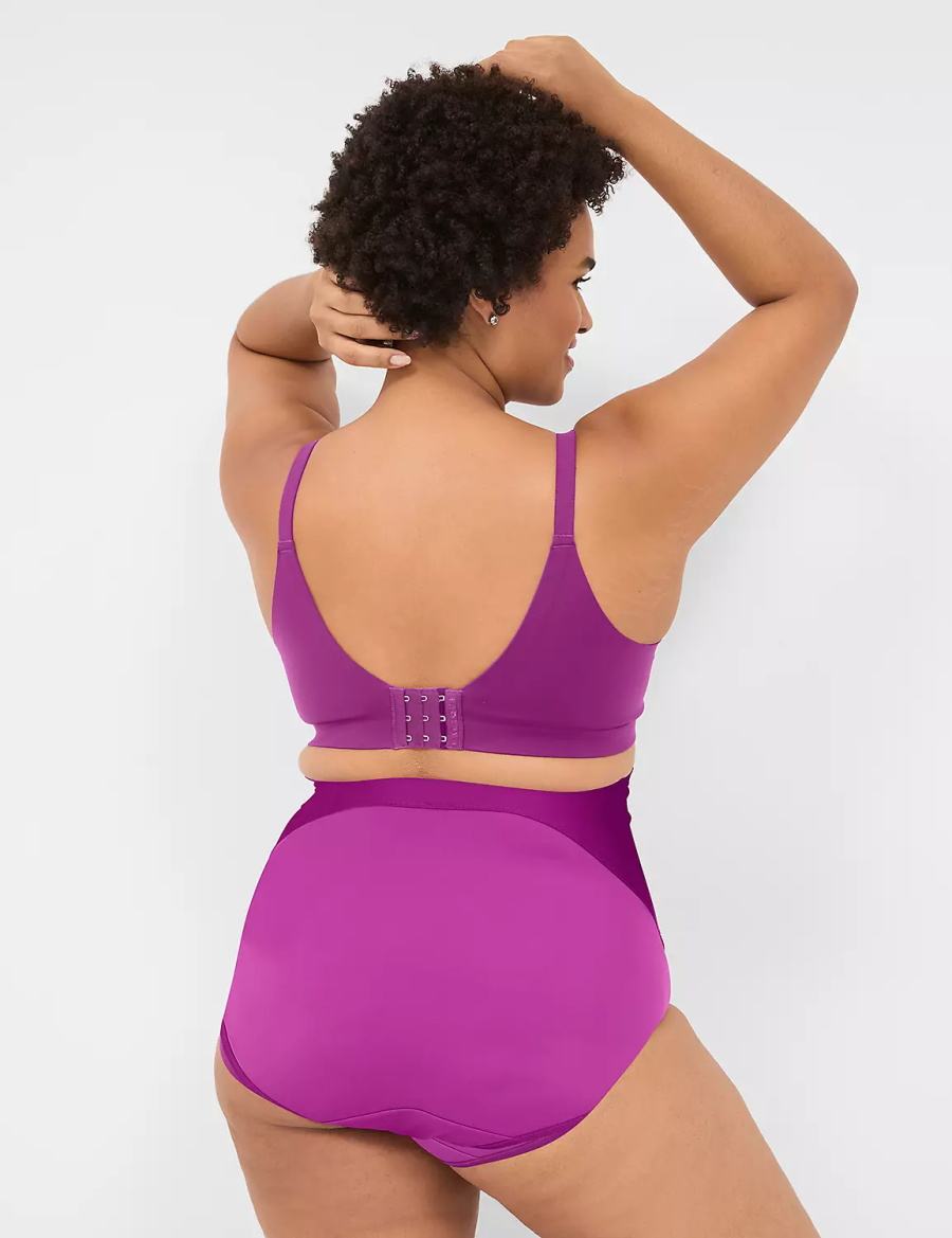 Women Lane Bryant Level 2 Totally Smooth Ultra High-Waist Briefs Purple | FCY5483YH