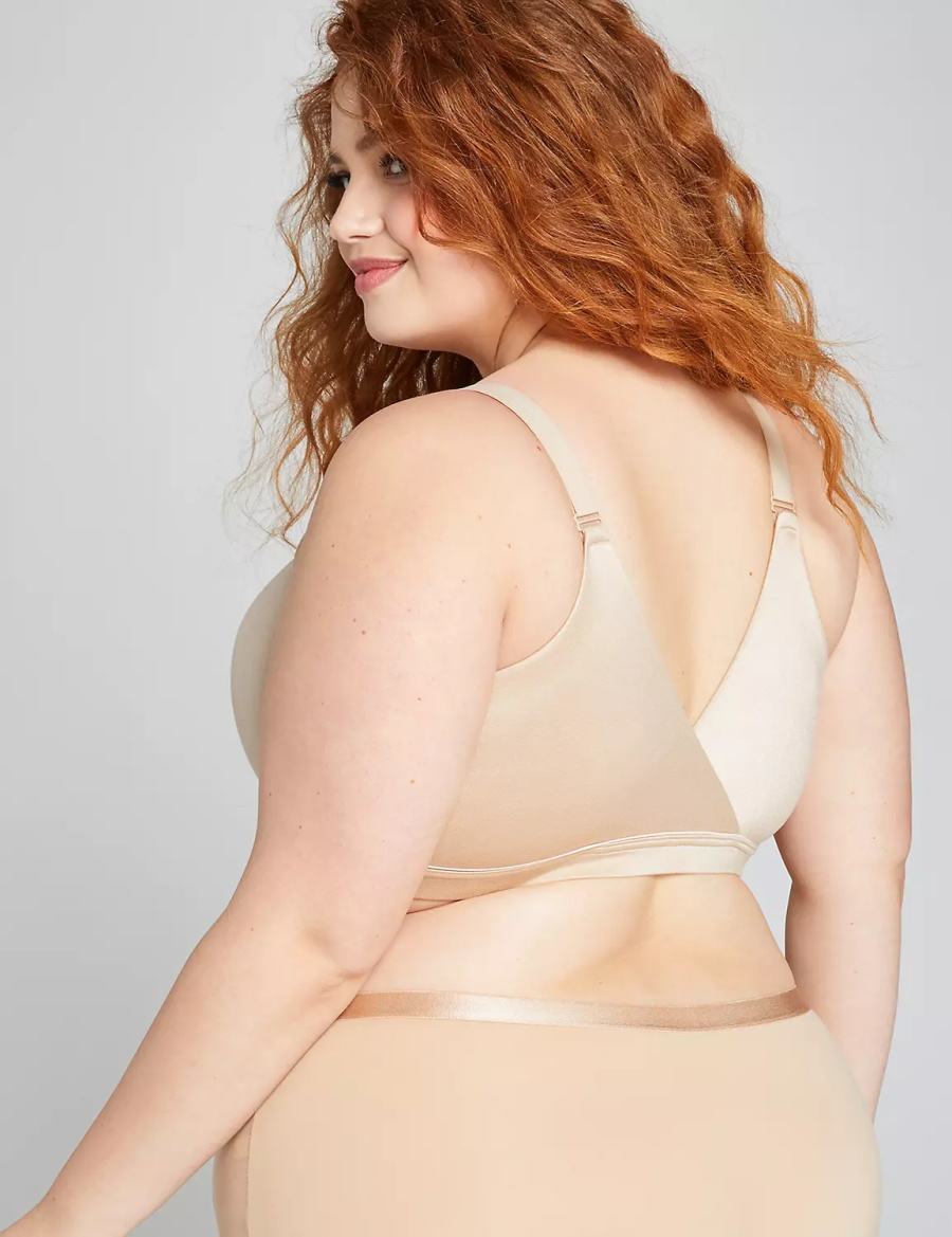Women Lane Bryant Lightly Lined Lounge Bralettes Beige | UTC3385NI