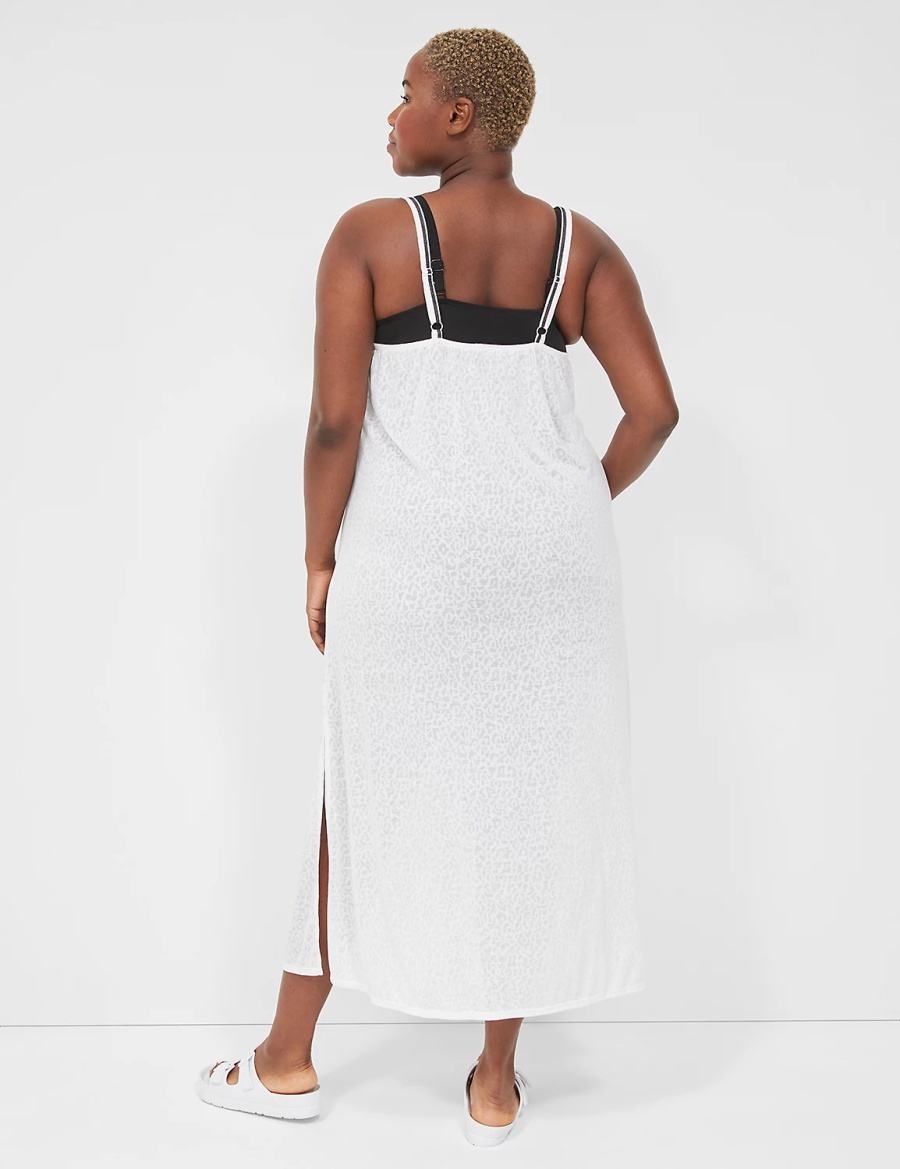 Women Lane Bryant Maxi Cover-Up Dress White | OZT171WA