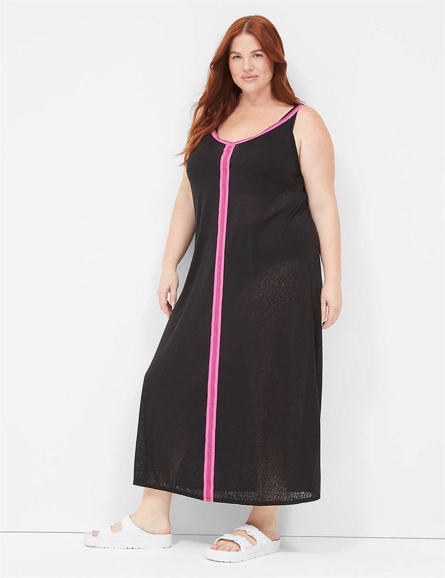 Women Lane Bryant Maxi Dress Black | SGW8364SO