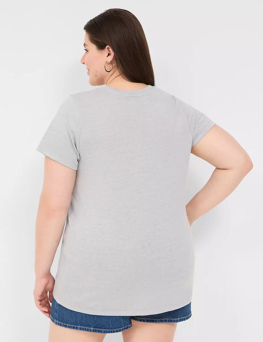 Women Lane Bryant Minnie Sunshine On My Mind Graphic Tee T Shirts Grey | QLB7287XE