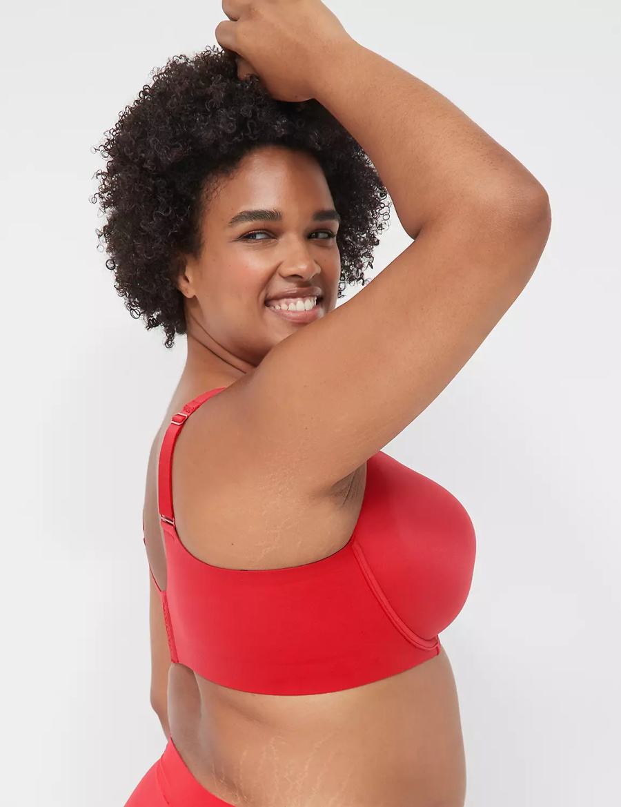 Women Lane Bryant Modern Luxe Lightly Lined Balconette Bra Red | GQZ5045UD