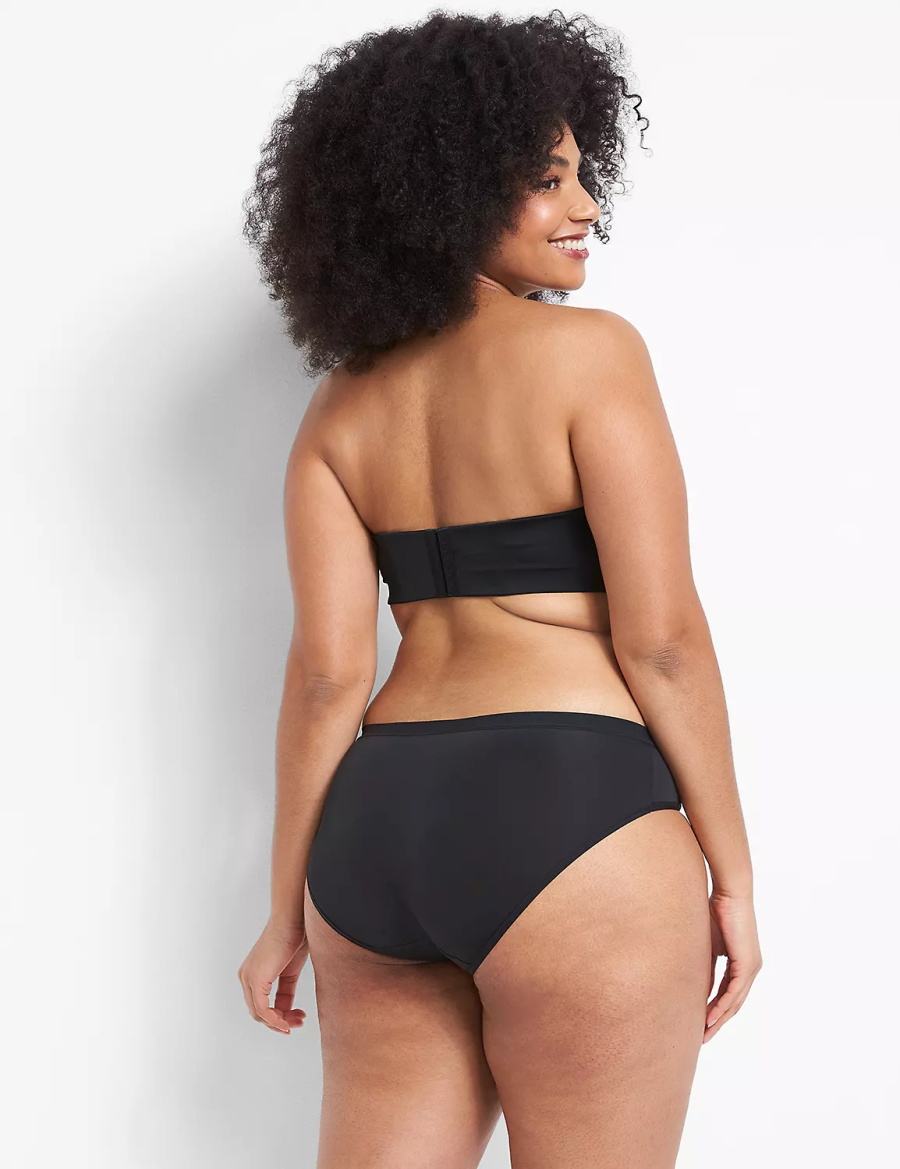 Women Lane Bryant Multi-Way Boost Strapless Bra Black | RLF41100RC