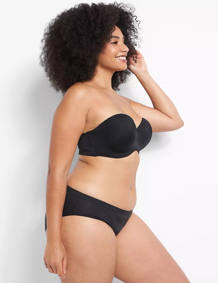 Women Lane Bryant Multi-Way Boost Strapless Bra Black | RLF41100RC