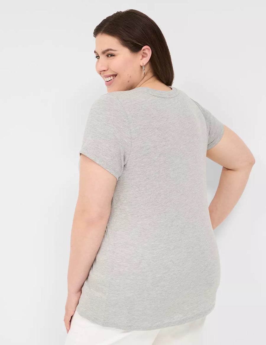 Women Lane Bryant Nashville Graphic Tee T Shirts Light Grey | XNA3581BB