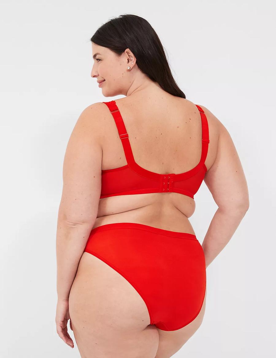 Women Lane Bryant No-Show French Cut Briefs Red | BFE2318MT