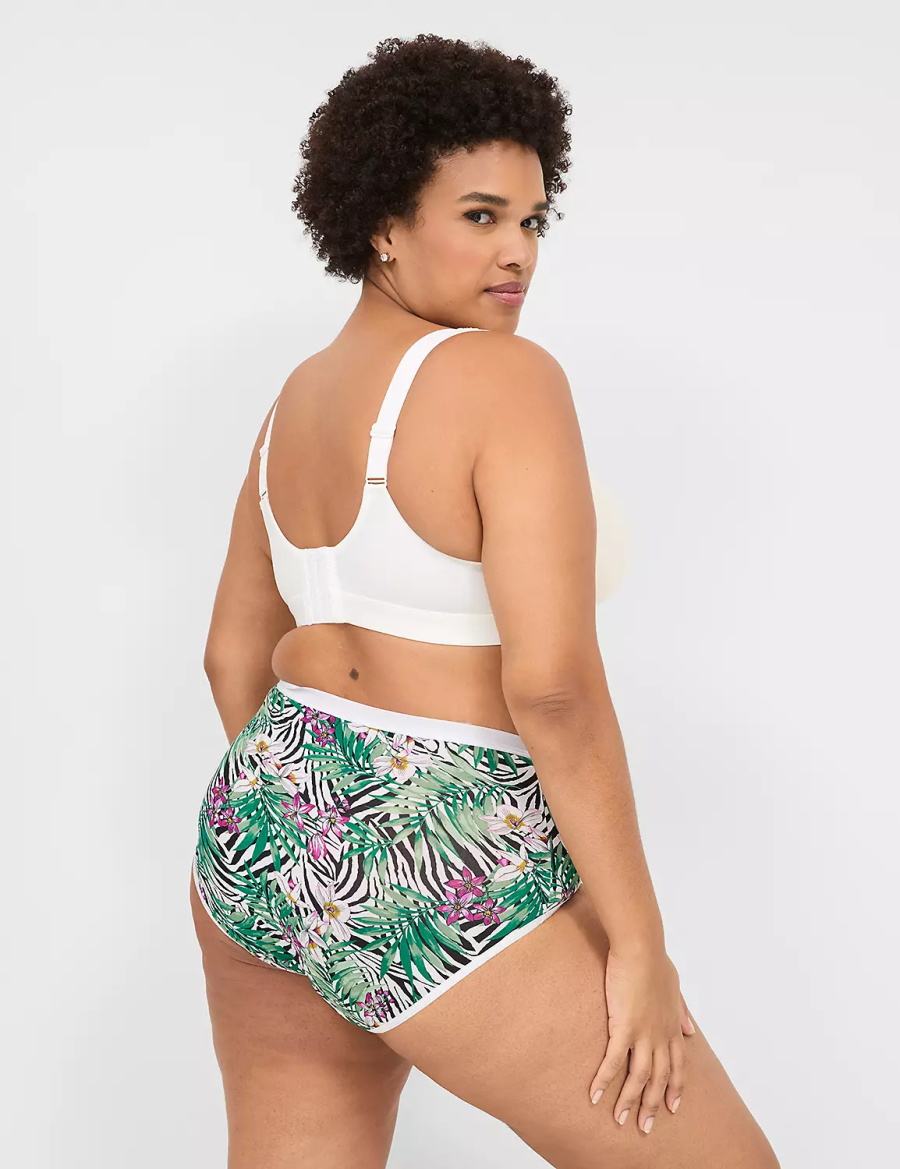 Women Lane Bryant No-Show Full Briefs White | GNM55100JK