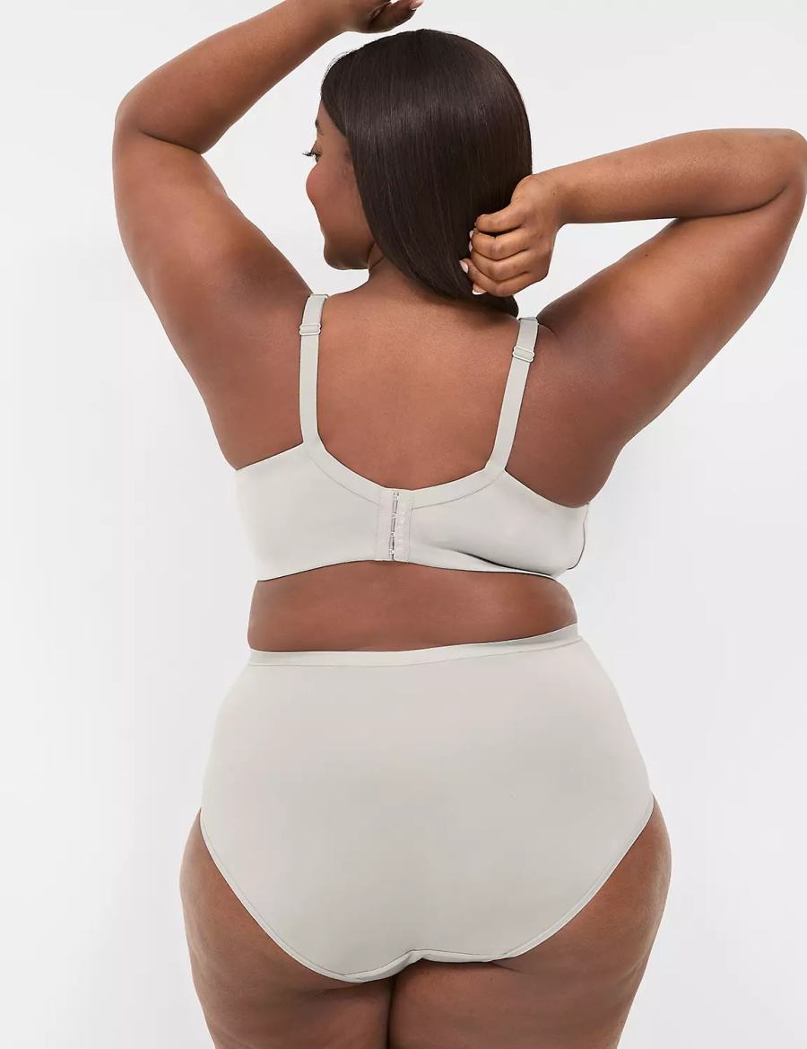 Women Lane Bryant No-Show Full with Lace Briefs White | SQP7569US
