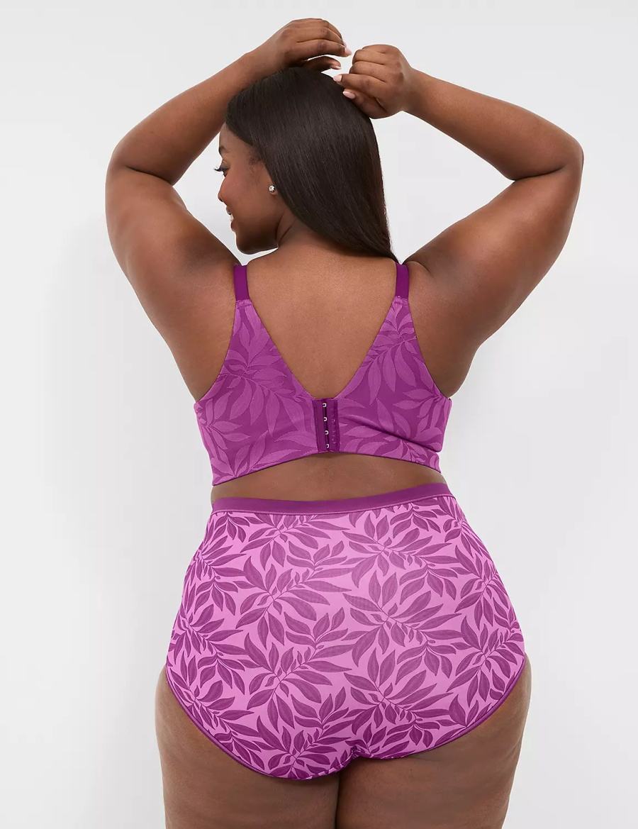 Women Lane Bryant No-Show High-Waist Briefs Purple | NSG2915GN