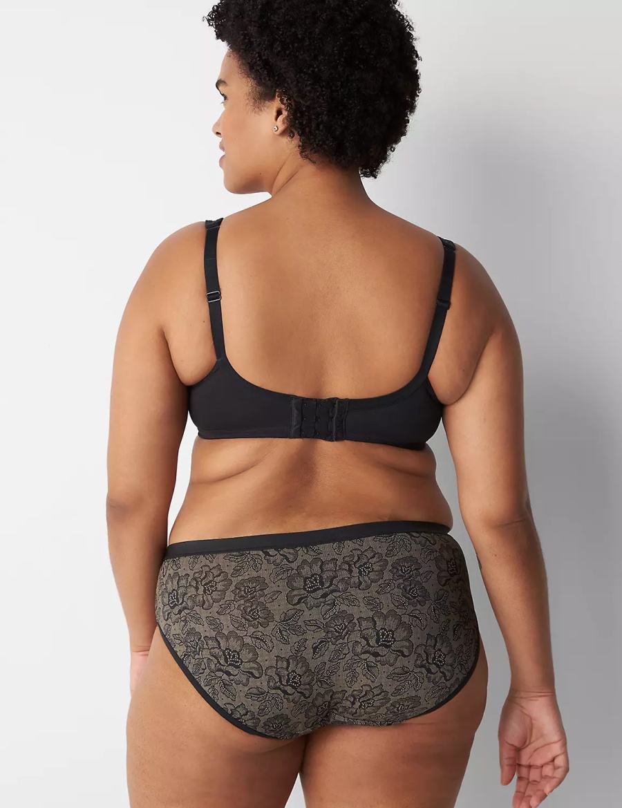 Women Lane Bryant No-Show Hipster Panty Black | BGV7640MO