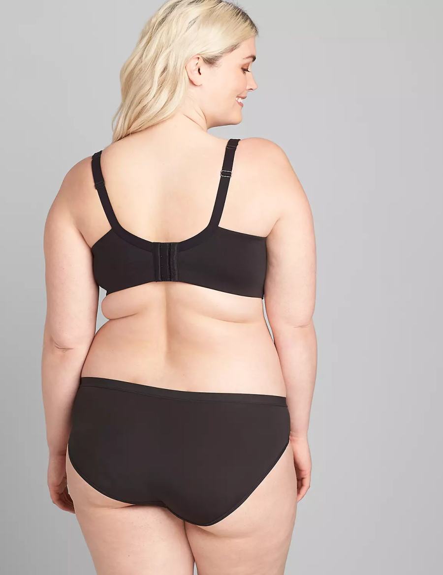 Women Lane Bryant No-Wire Bralettes Black | HVW4990RR