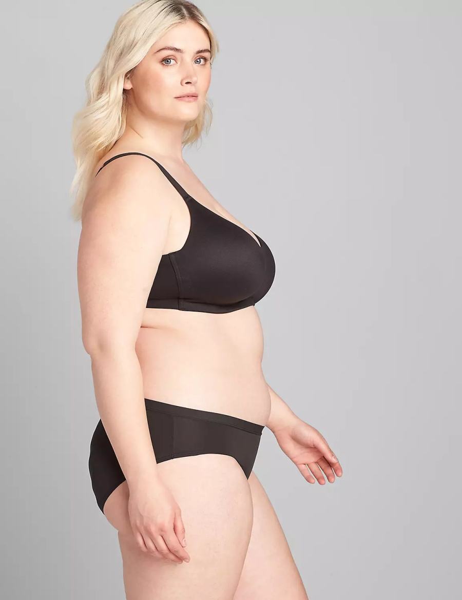 Women Lane Bryant No-Wire Bralettes Black | HVW4990RR
