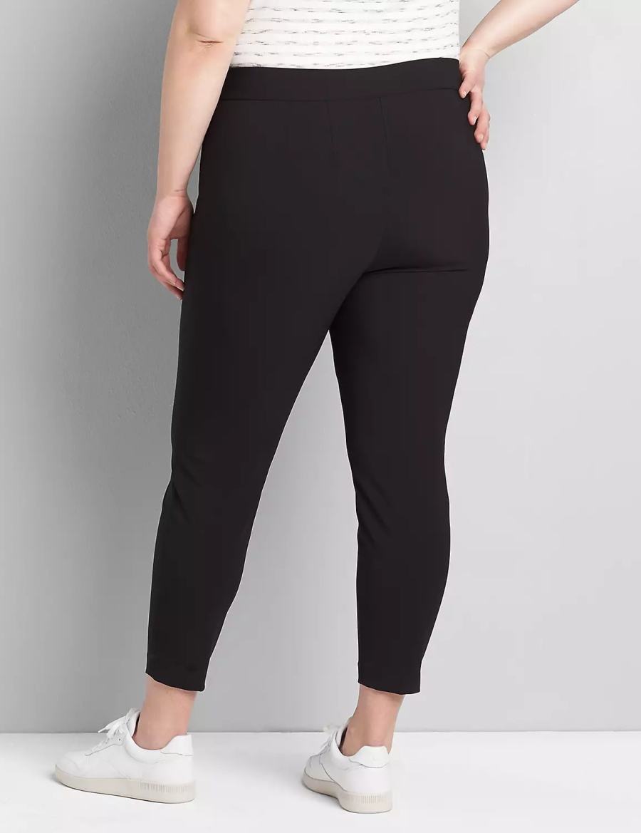 Women Lane Bryant On-The-Go Slim Ankle Pants Black | KMZ8420EJ
