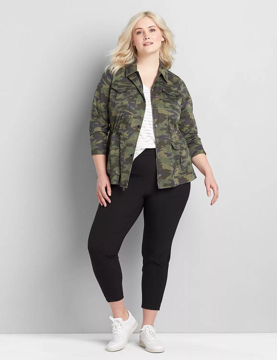 Women Lane Bryant On-The-Go Slim Ankle Pants Black | KMZ8420EJ