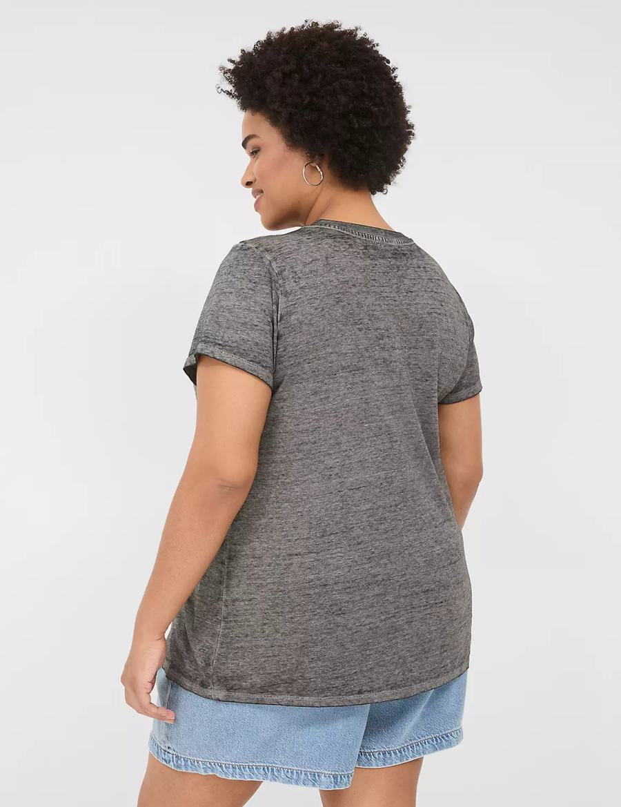 Women Lane Bryant On The Road Graphic Tee T Shirts Grey | EDZ1483QR