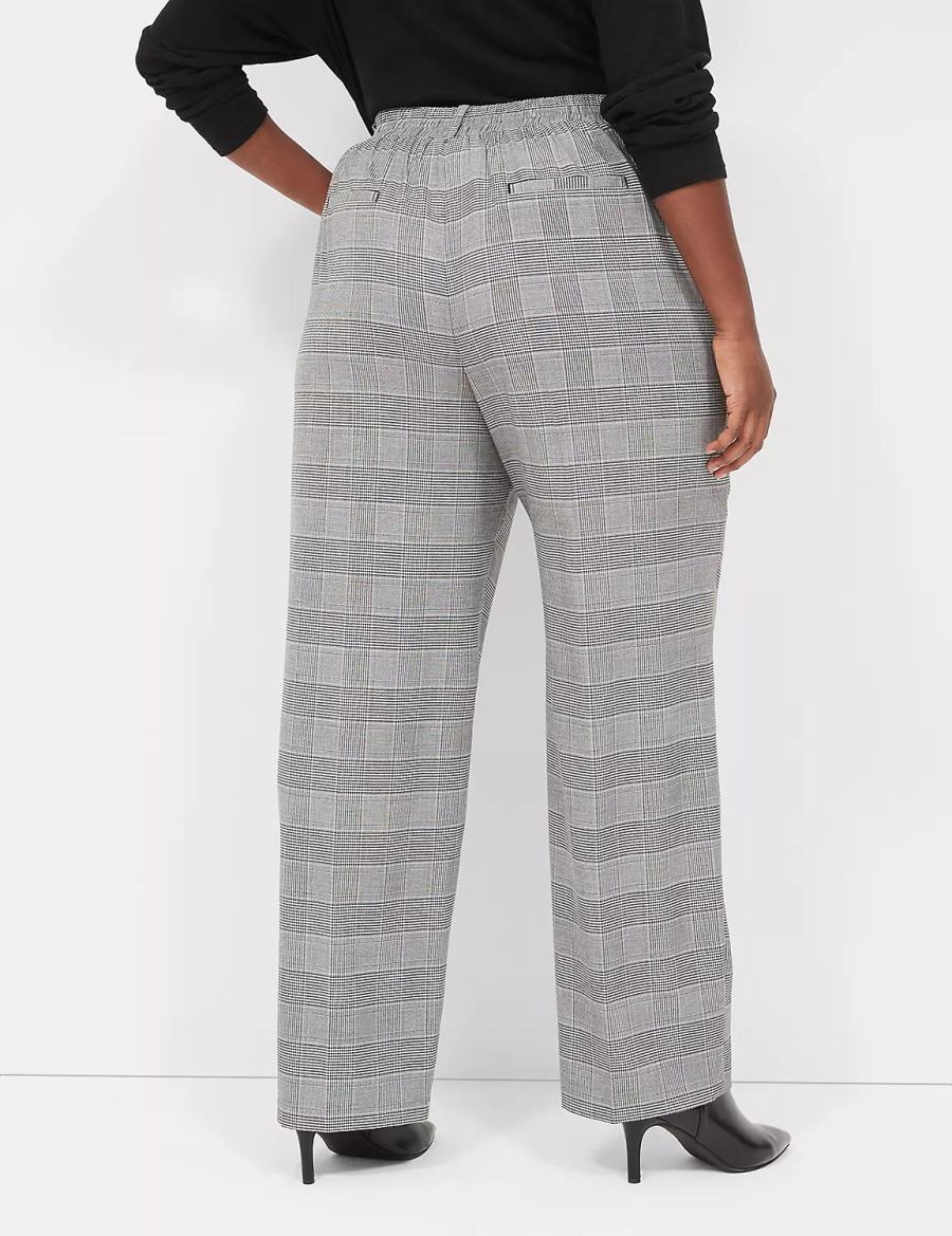 Women Lane Bryant Perfect Drape Pull-On Straight Pants Black | MAG7665JP