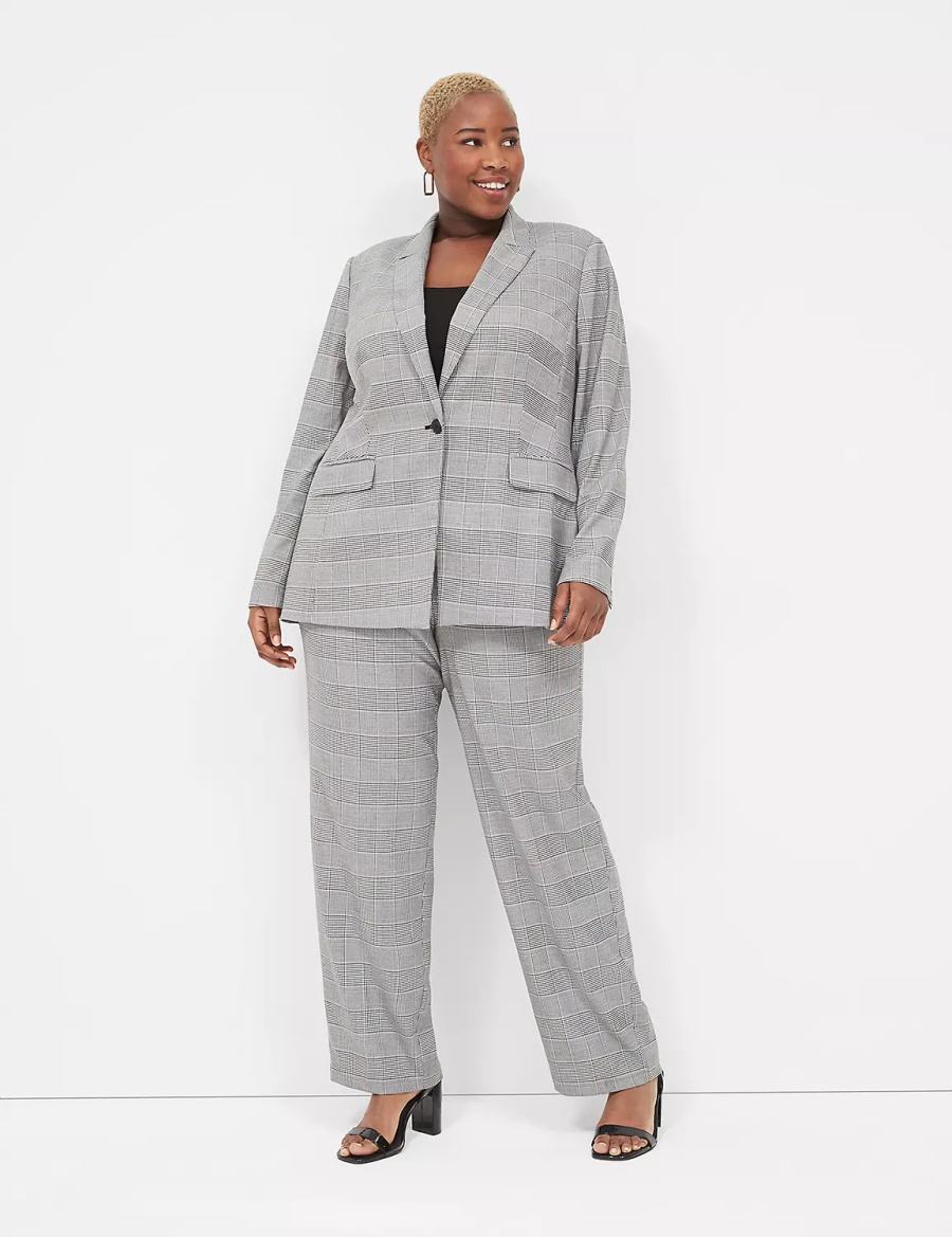 Women Lane Bryant Perfect Drape Pull-On Straight Pants Black | MAG7665JP