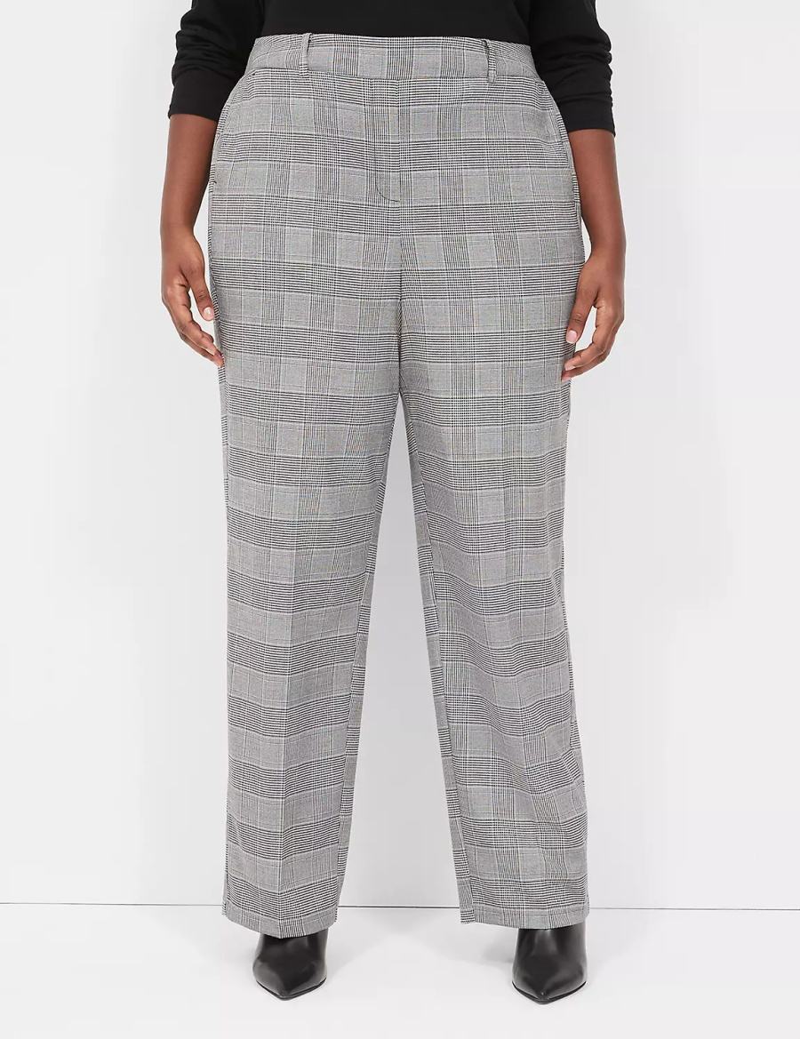 Women Lane Bryant Perfect Drape Pull-On Straight Pants Black | MAG7665JP