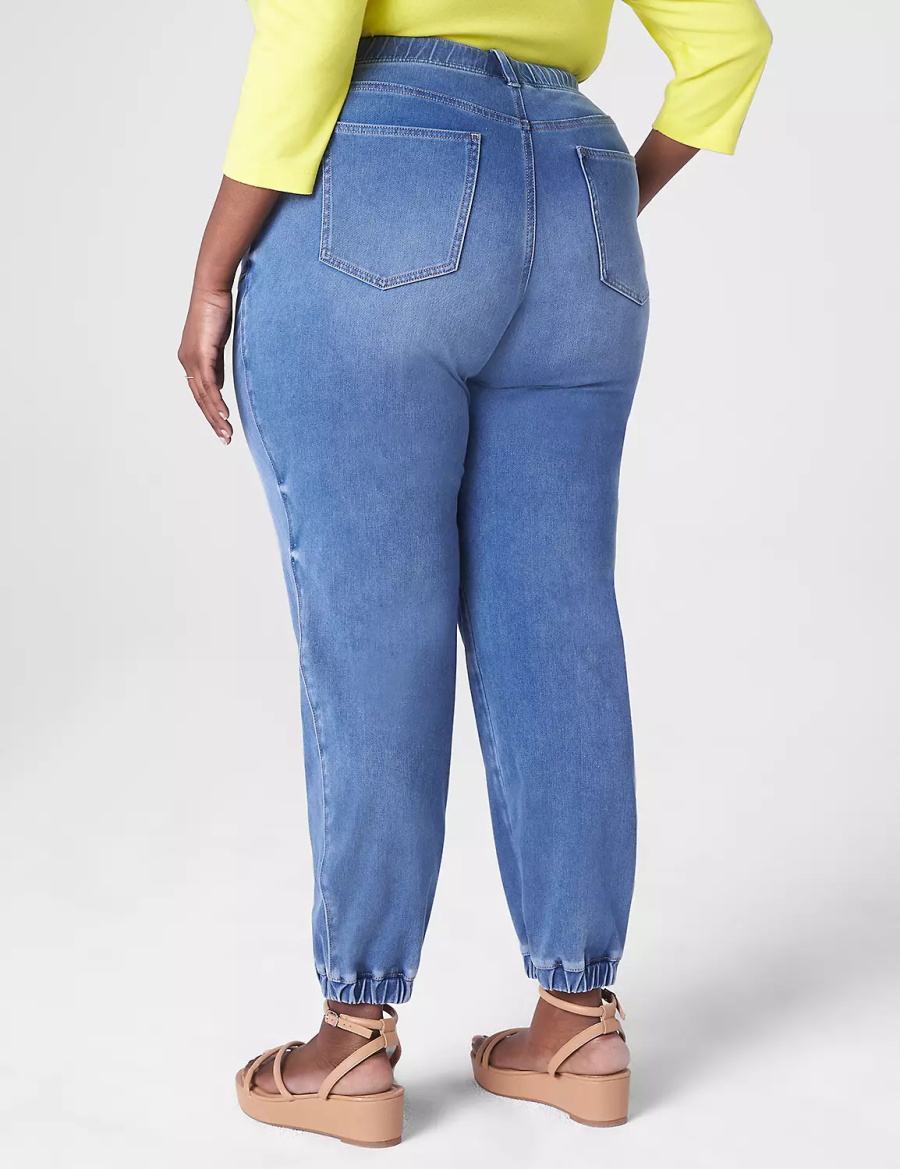 Women Lane Bryant Pull-On Boyfriend Jogger Jeans Blue | VZG424RE