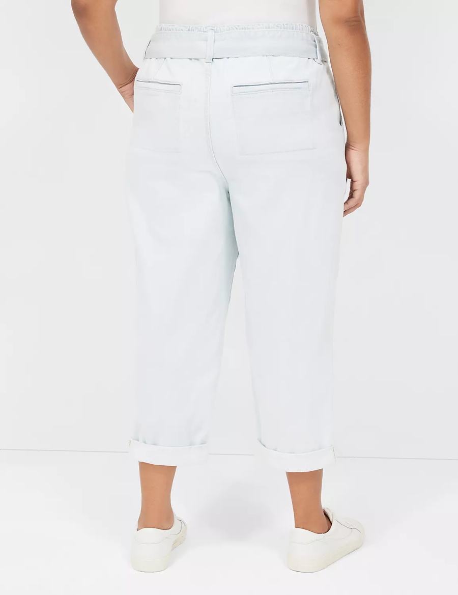 Women Lane Bryant Pull-On Fit Boyfriend Jeans Light Blue | JDY5615TK