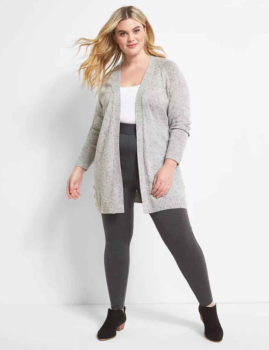 Women Lane Bryant Pull-On High-Rise Leggings Dark Grey | DHA415DQ