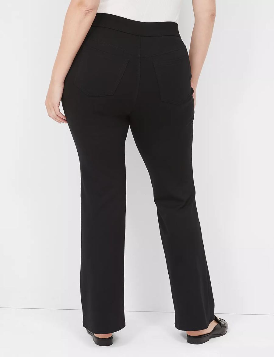 Women Lane Bryant Pull-On Ponte Boot Pants Black | IWE6980KE