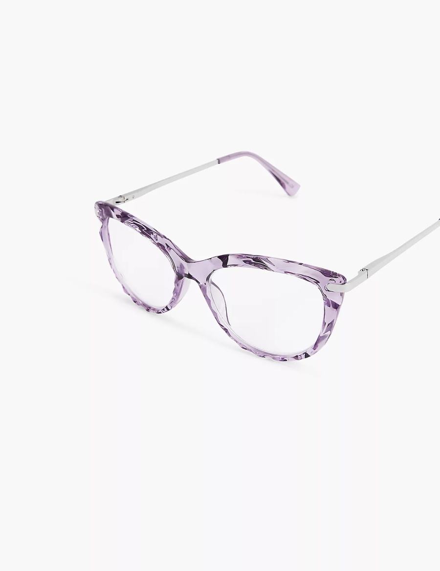 Women Lane Bryant Purple Textured Cateye Reading Glasses Purple | LIV8511OF