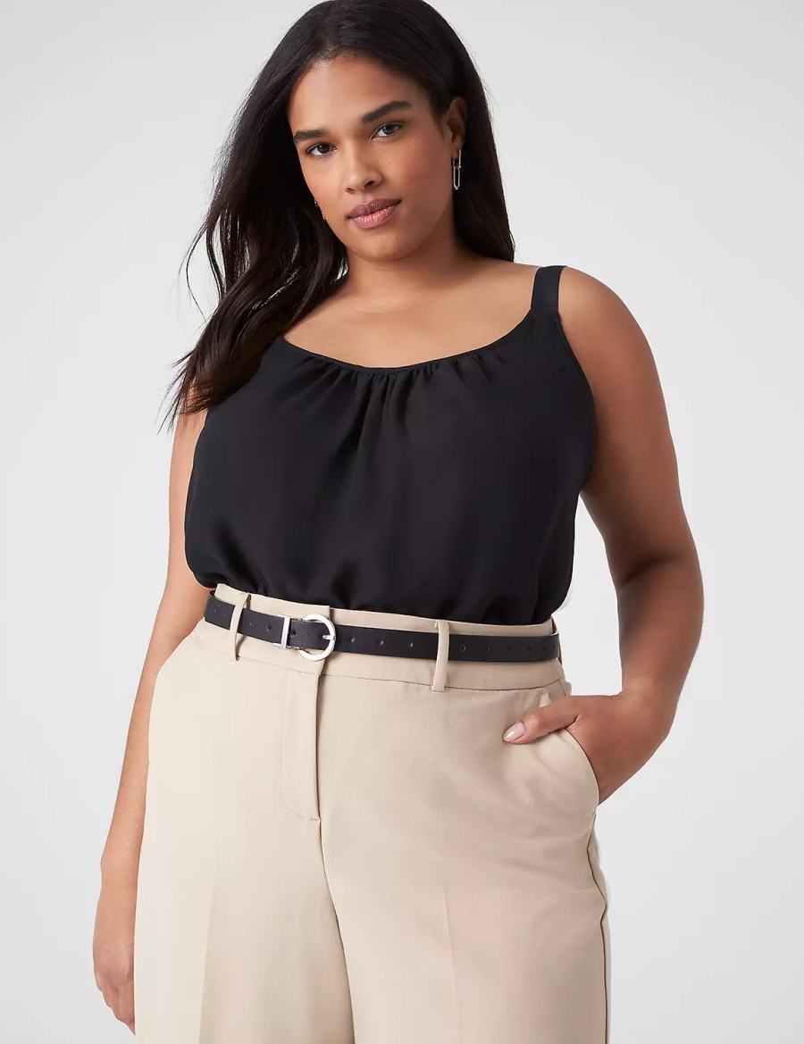 Women Lane Bryant Reversible Belts Black Brown | ZAL237ZE