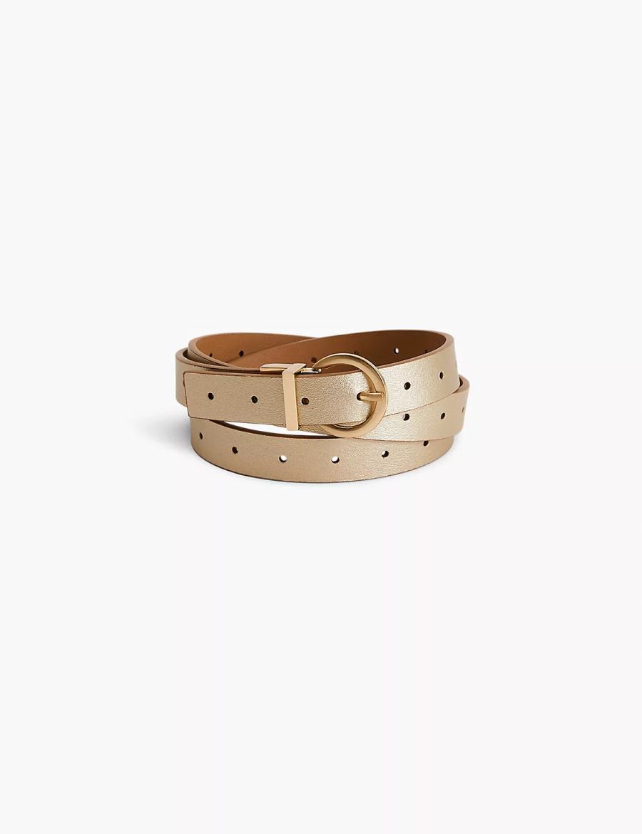 Women Lane Bryant Reversible Belts Gold | UTR3666SD
