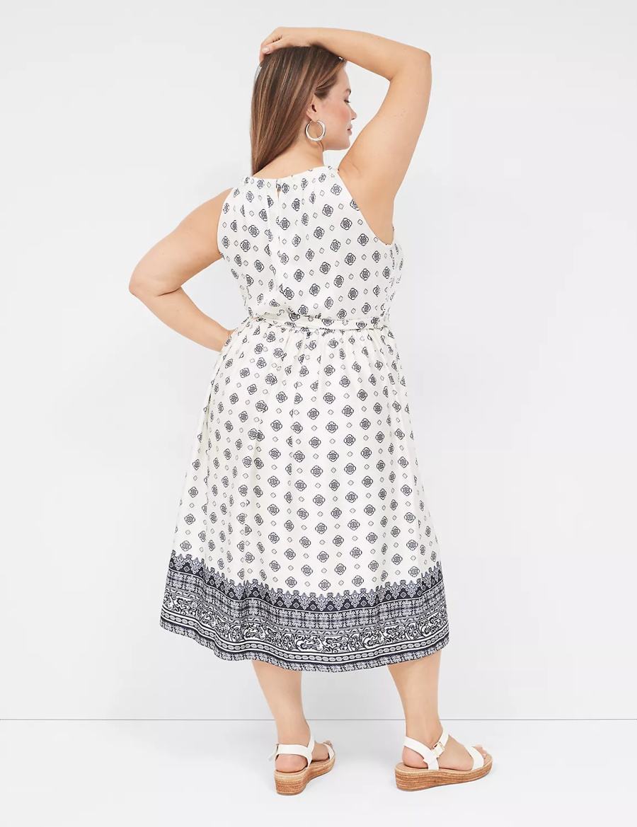 Women Lane Bryant Satin Halter-Necked Midi Dress Navy | NFB2412BX