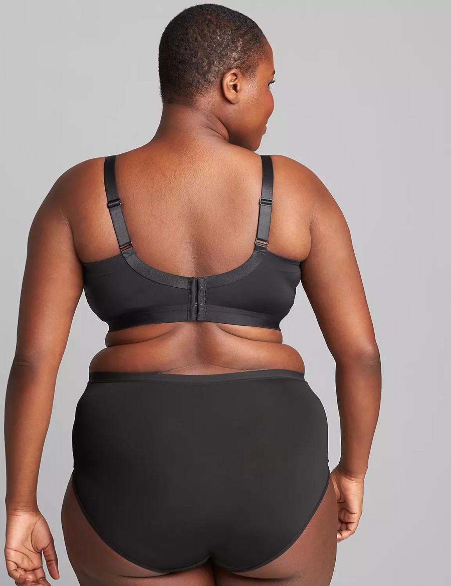 Women Lane Bryant Seamless Lightly Lined Nursing Bralettes Black | VXW7160YU