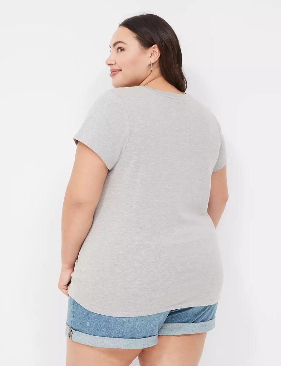 Women Lane Bryant See Good In All Things Graphic Tee T Shirts Grey | PPK9745IZ