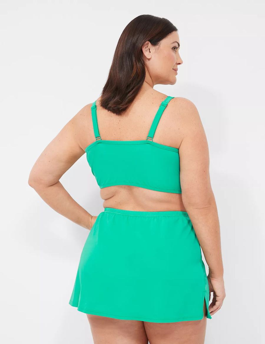 Women Lane Bryant Side Slit Swim Skirts Turquoise | ZPH3876SO