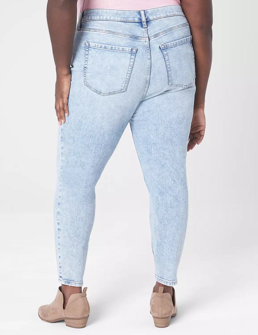 Women Lane Bryant Signature Fit Skinny Jeans Light Blue | ZLS5610GJ